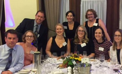 Back (from left):  Professor Paul Mills; Monica Taylor, Jennifer Gibbons.  Front: Associate Professor Peter Billings, Dr Francesca Bartlett, Belinda Bern, Kate Swanson, Professor Heather Douglas, Associate Professor Tamara Walsh.